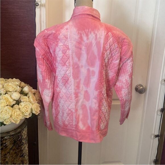 Loveshackfancy Pink Tie-Dye Quilted Jacket, M - Picture 11 of 13